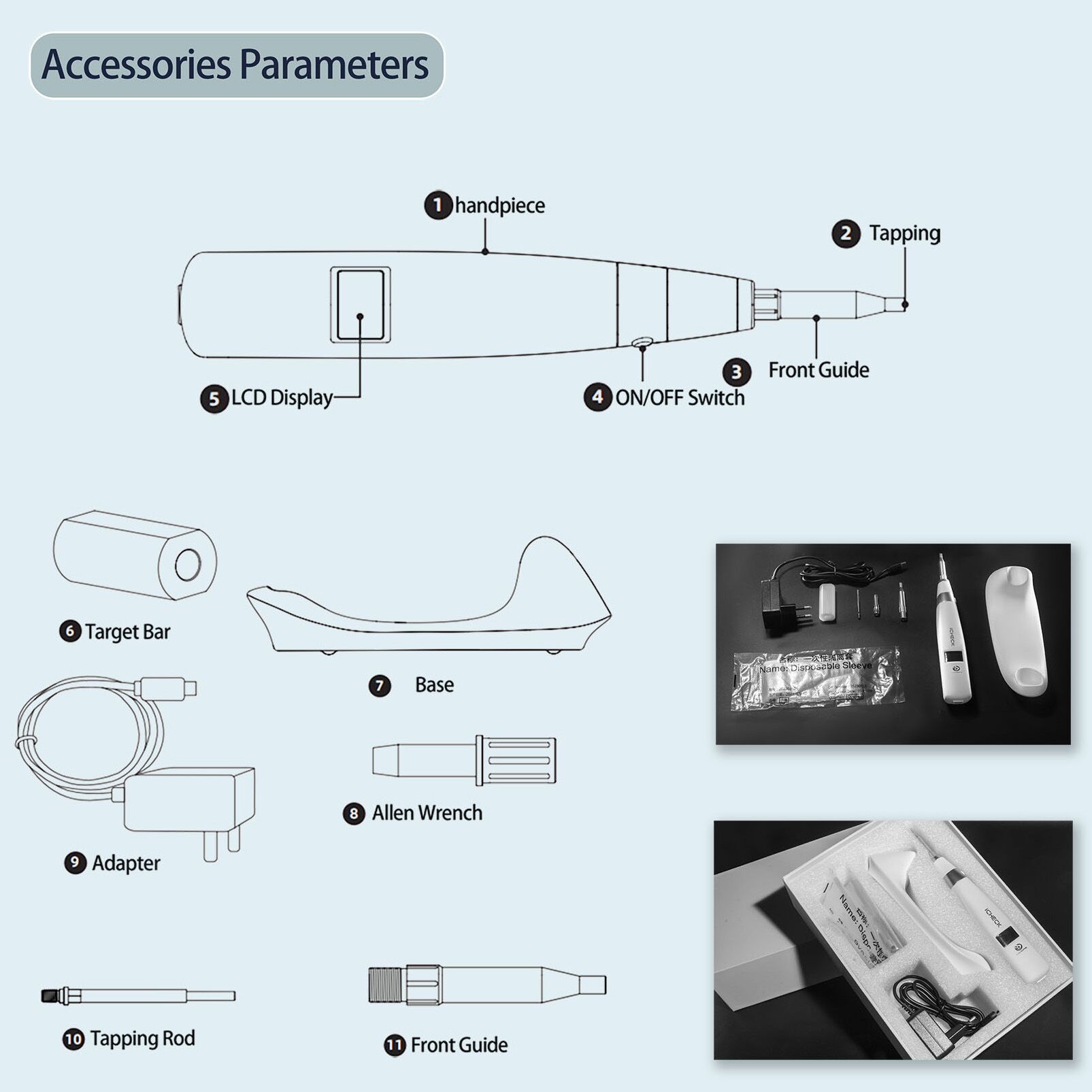 YAHOPE iCHECK Handheld Dental Implant Stability Meter Implant Stability Measurement ISQ Monitor 